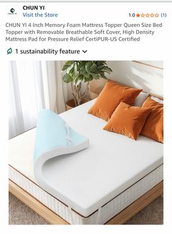 4-inch Queen bed mattress topper