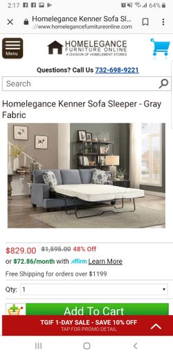 Brand new in box Sofa with sleeper mattress too