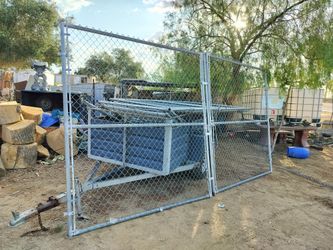 Chain Link Gates The Real Deal...14 Feet Entrance Commercial Grade..