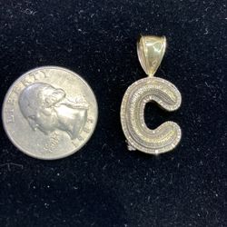 Real 10k Gold Real Diamond Pendant 