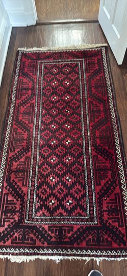Vintage Persian Rug Geometric Design