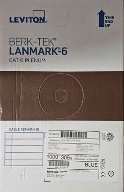 Leviton Berk-tek Cat 6 Plenum
