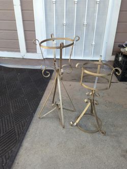 Wrought iron plant stands 40.00 for both