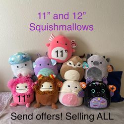 11” And 12” Squishmallows