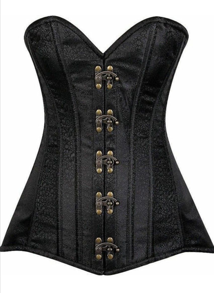 Women's Daisy Corset Top Drawer Steel Boned Corset Top W/Metal Clasp Closure XXL