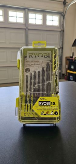 RYOBI
Black Oxide Round Shank Drill Bit Set (15-Piece)