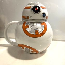 STAR WARS BB-8 Droid Disney 3D Character Mug 2-Piece with Lid Coffee CUP MUG