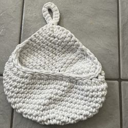 Handmade Teardrop Crochet Basket XL  (New)