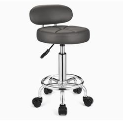 Small Swivel Stools with Wheels Height Adjustable Rolling Spa Stool

(Grey)
