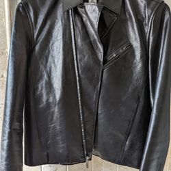 Ax Black Leather Jacket S $66 Small Size 
