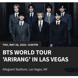 BTS Las Vegas 5/28 Ticket – Section 137 Row 28 (Great View!)