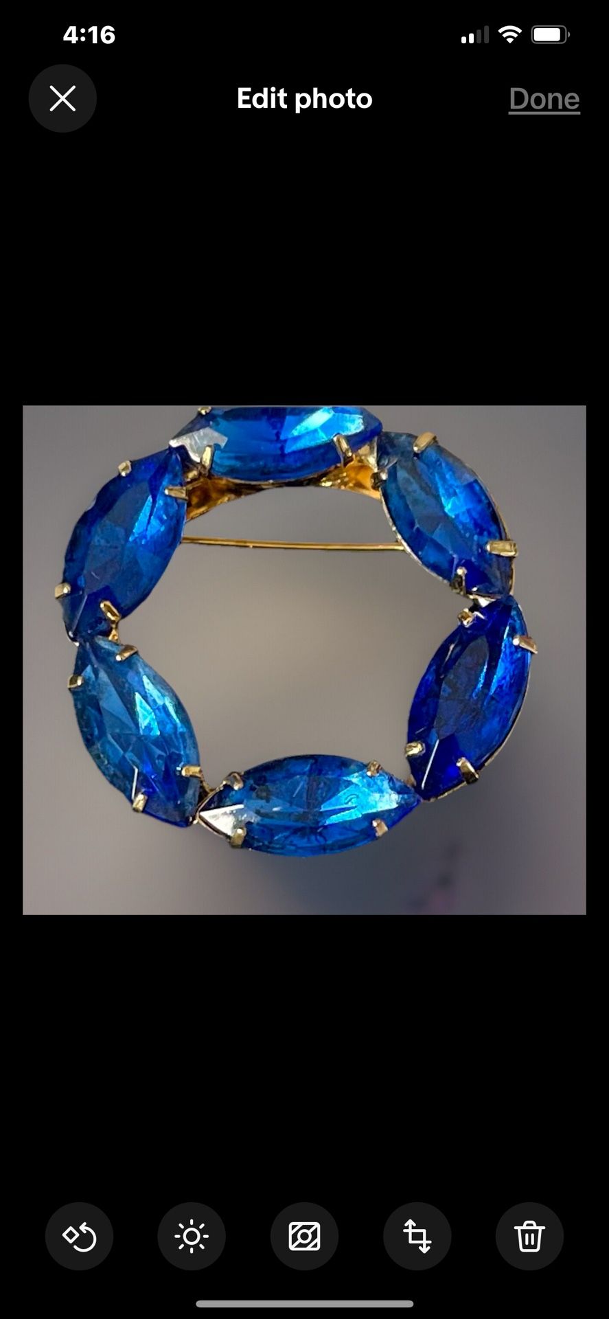 Beautiful Blue Brooch