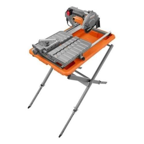 RIGID 9 Amp Corded 7 in. Wet Tile Saw with Stand