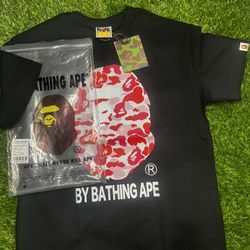 Black And Pink Camo Bathing Ape T Shirt Size Small