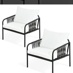 Outdoor Patio Furniture Sofa Chair Set of 2