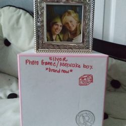 New Things  Remembered Silver Photo Frame Keepsake Box 4×4