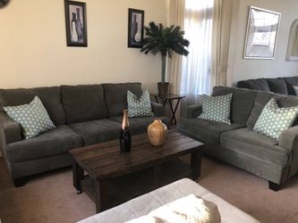 Charcoal gray Couch & Loveseat Set