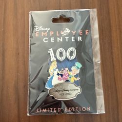 Disney DEC Employee Center Alice In Wonderland Celebrating 100 Years Pin Le250