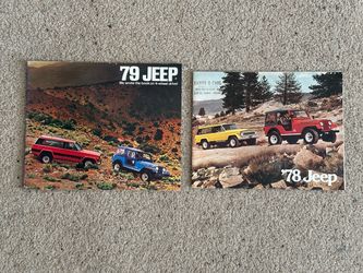 Vintage 1978 and 1979 Jeep full line brochures, $29 each