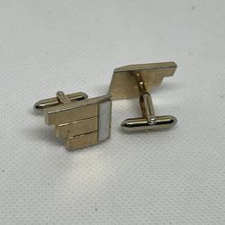 Vintage Gold/pearl Toned Cufflinks 