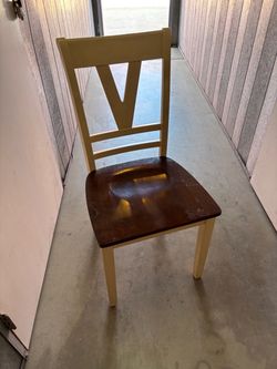 Two-Tone Wood Dining Chairs