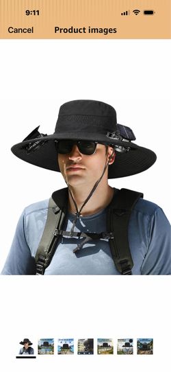 4.7 4.7 out of 5 stars (13) Wide Brim Sun Hat for Men & Women-Umbrella Hat with Fan,UPF 50+ Outdoor Hiking Fishing Beach Safari Hat
