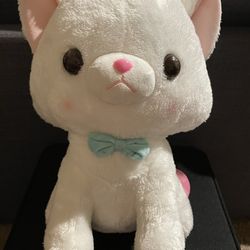 Brand new Large 16” Soft MYU White Cat Plush by Amuse