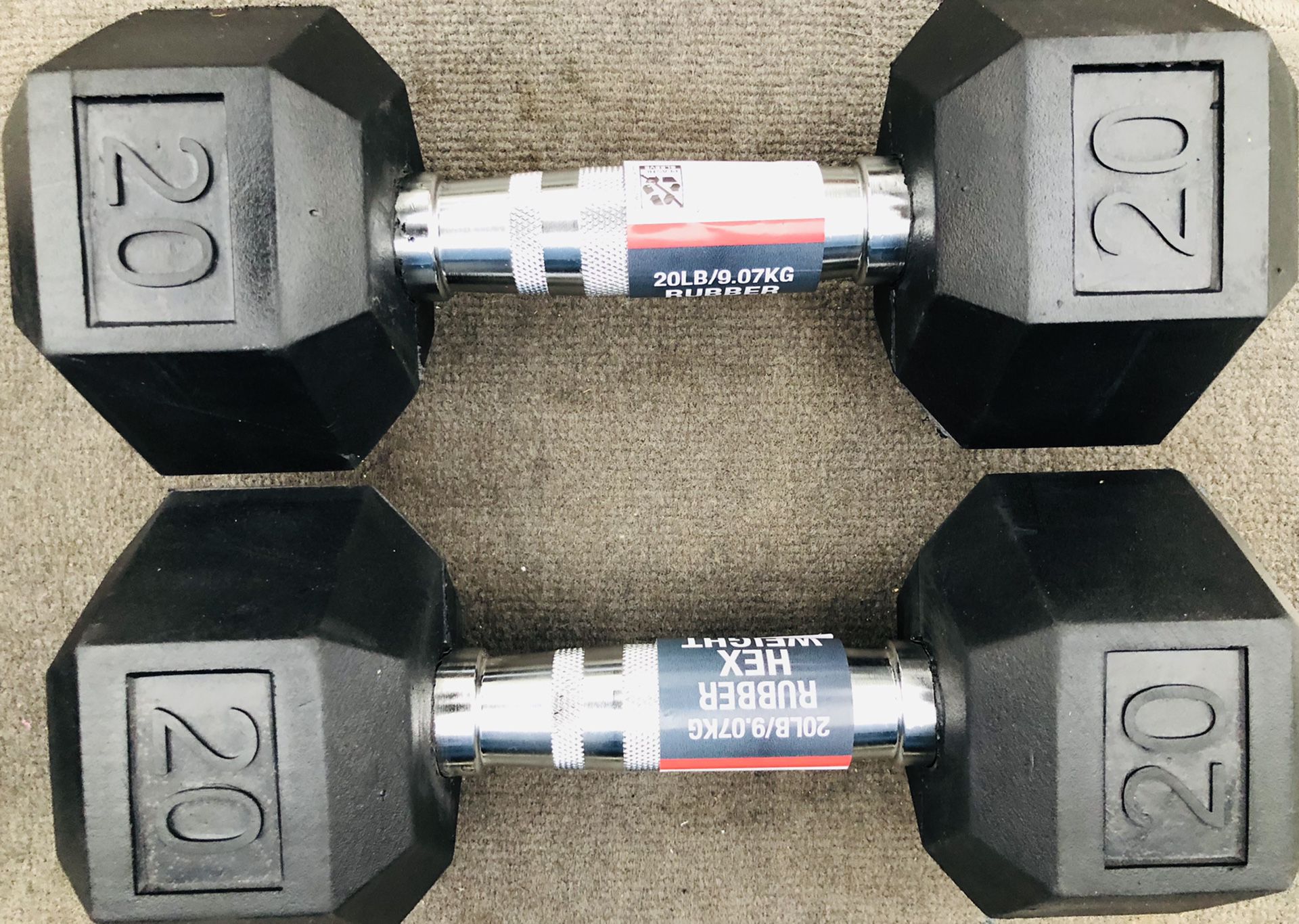 Two new 20 Pound Weights (dumbbells)