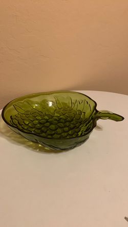 Vintage Glass Grape-Shaped Serving Dish