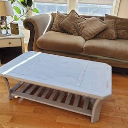 Rustic Country French Center Table With Side Table 