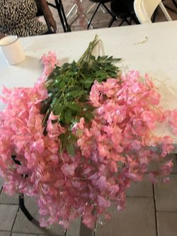 Artificial hanging Flowers.