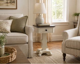 White vintage side table