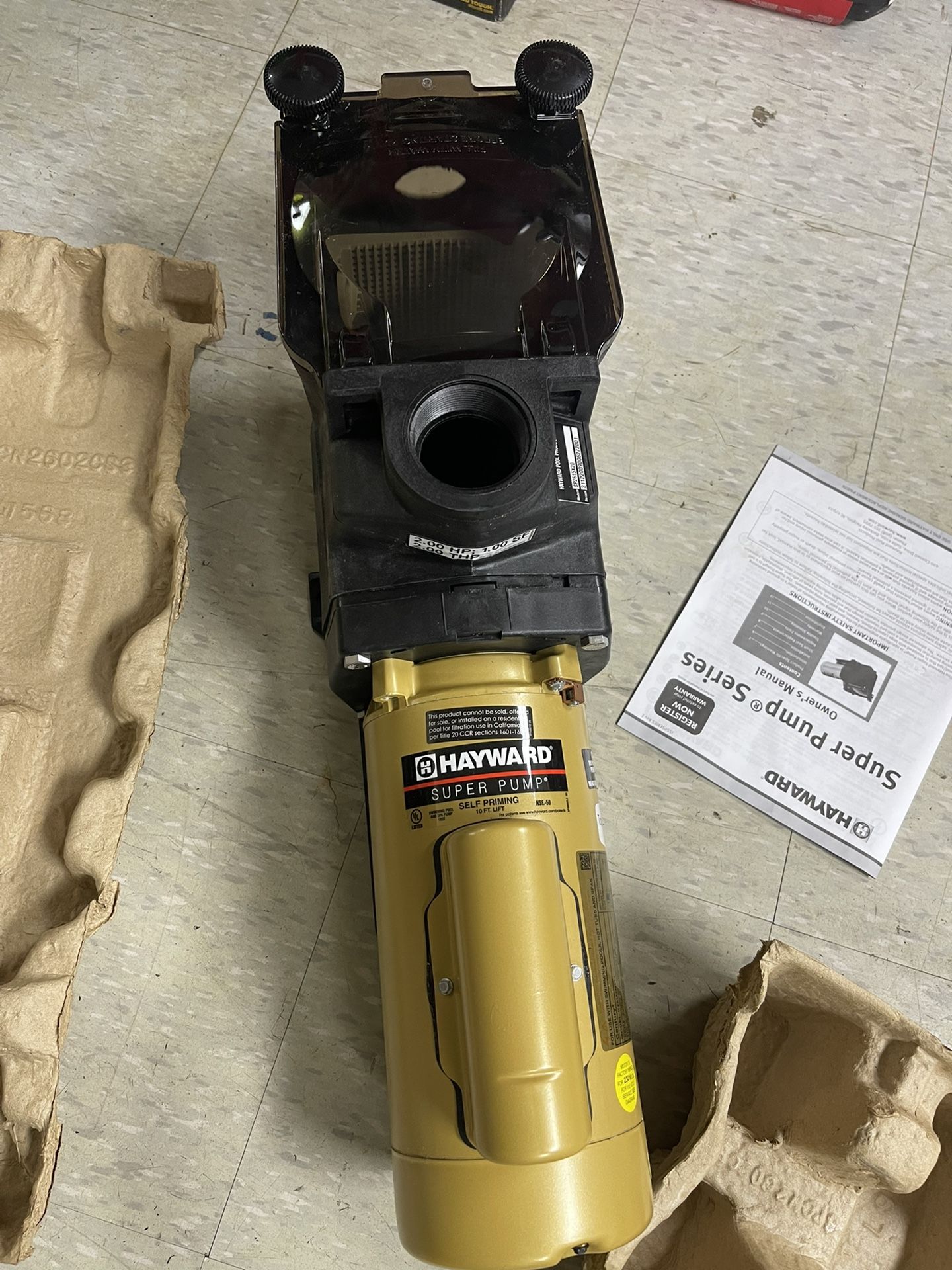 Hayward W3SP2615X20 Super Inground Pool Pump, 115/230V, 2 HP