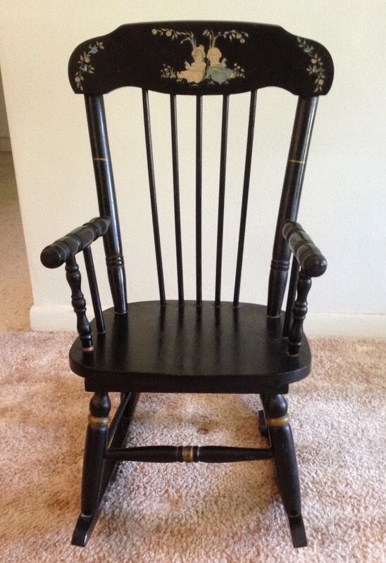 * Newly REDUCED* 1950's Vintage Ramsdell Musical Child's Wooden Rocking Chair