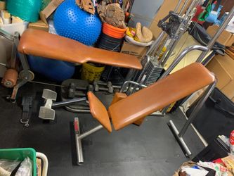 Old School 1980’s Universal Gym Power Pak AND matching Universal Incline bench