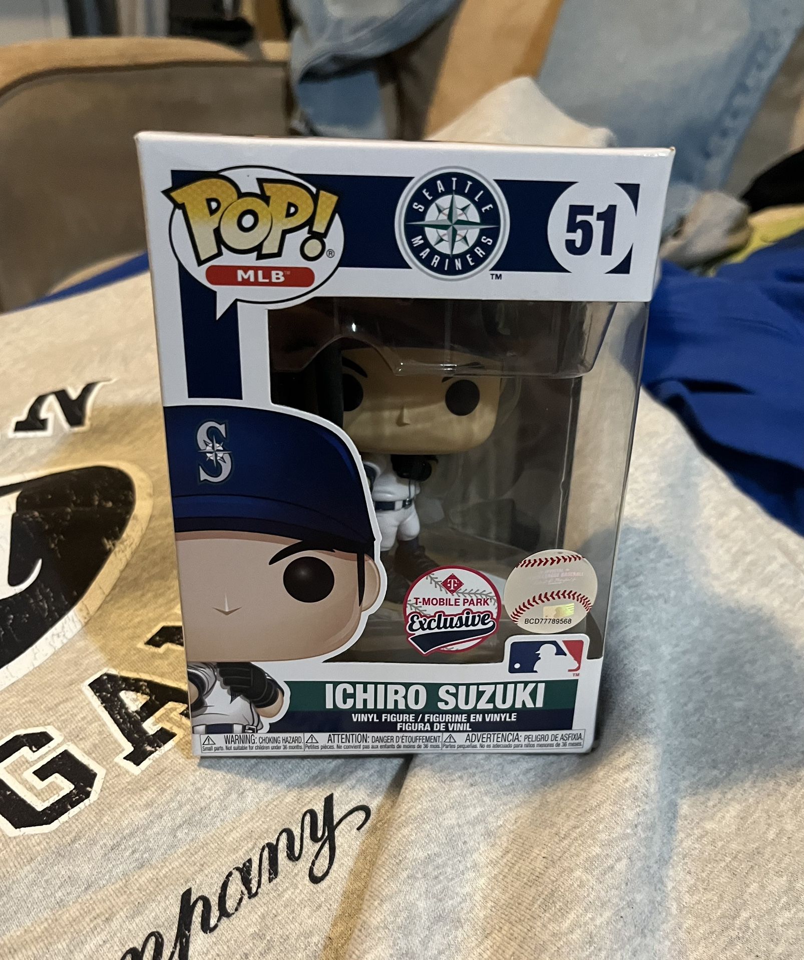 New Ichiro Suzuki Seattle Mariners MLB Funko Pop! #51 T-Mobile Park Exclusive