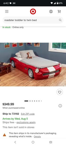 Roadster toddler to twin racecar bed frame