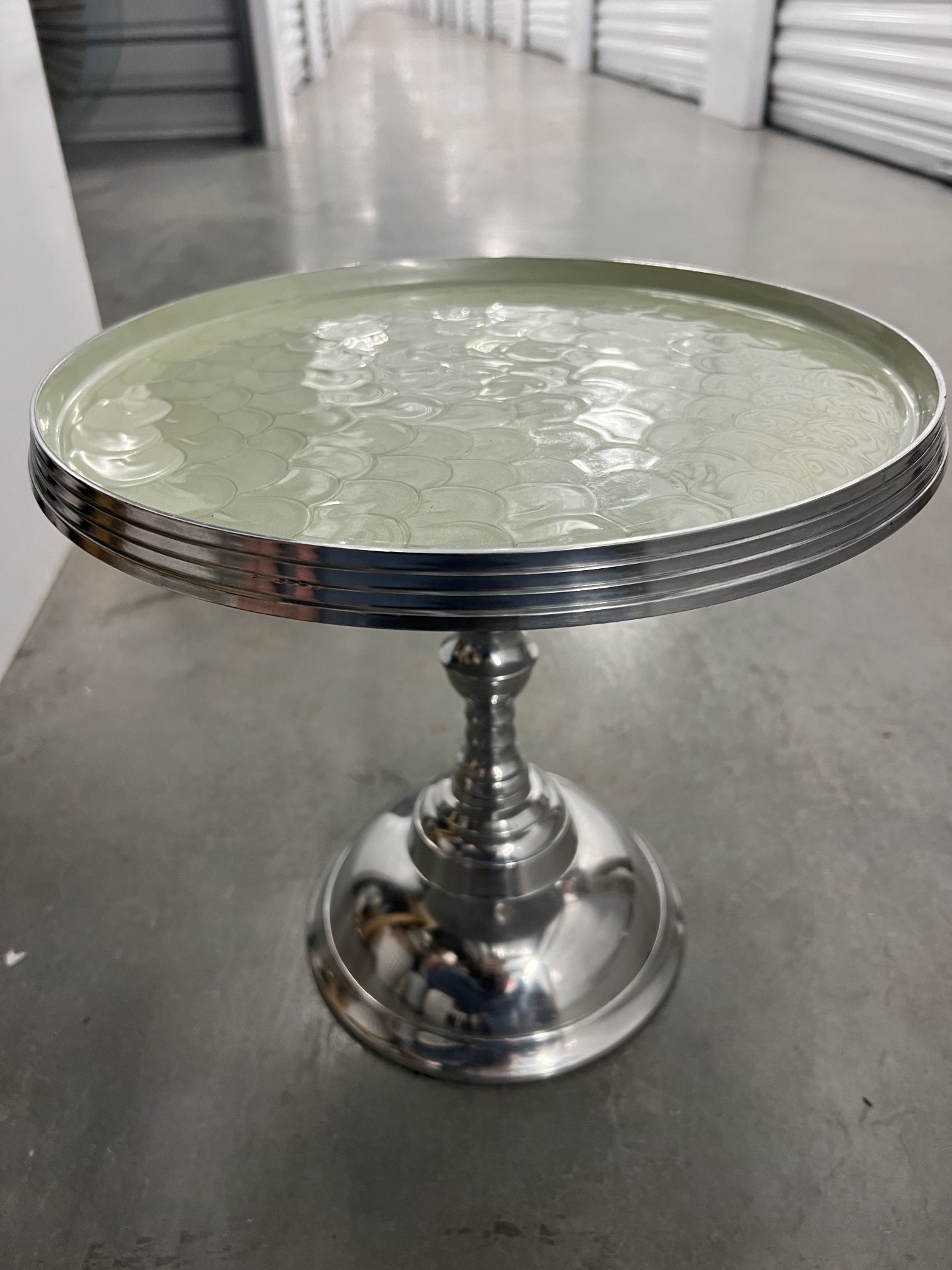 Light Green and Silver Cake Stand