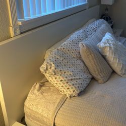 King BedFrame With Storage Drawers (No Mattress)