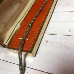 Antique Sterling  Silver Anklet Bracelet