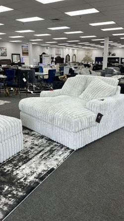 Brand New Stupendous oversized Chaise w/Cozy seating & Feather blend cushions