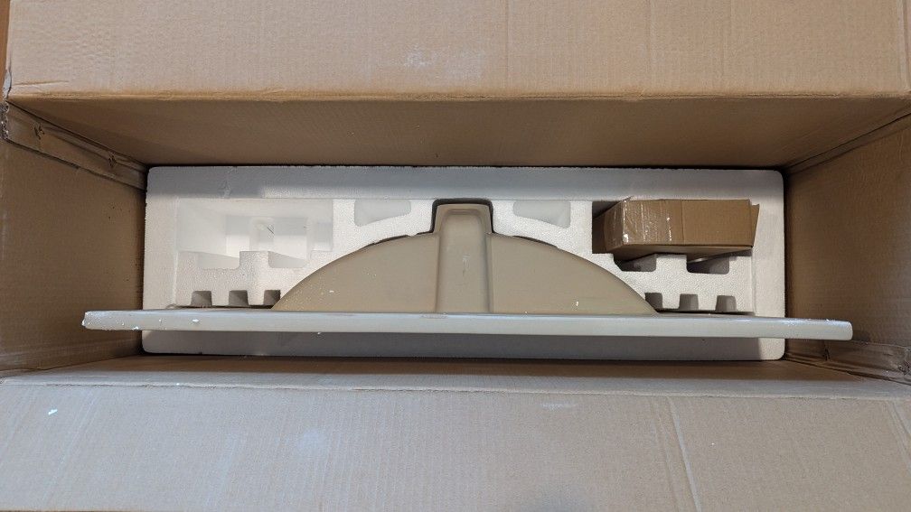 White Vanity Top with Black Faucet