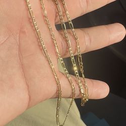 14k 22 Inch Figaro Gold Chain 