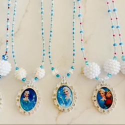 Frozen, Elsa And Anna Necklaces 