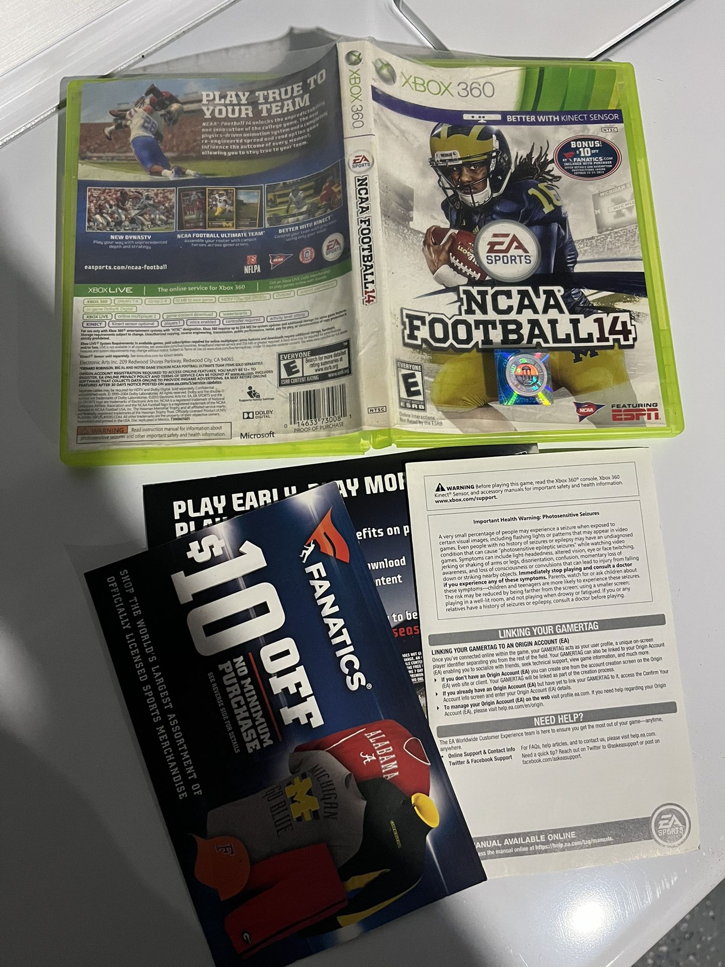 Case ONLY NCAA Football 14 For Xbox 360