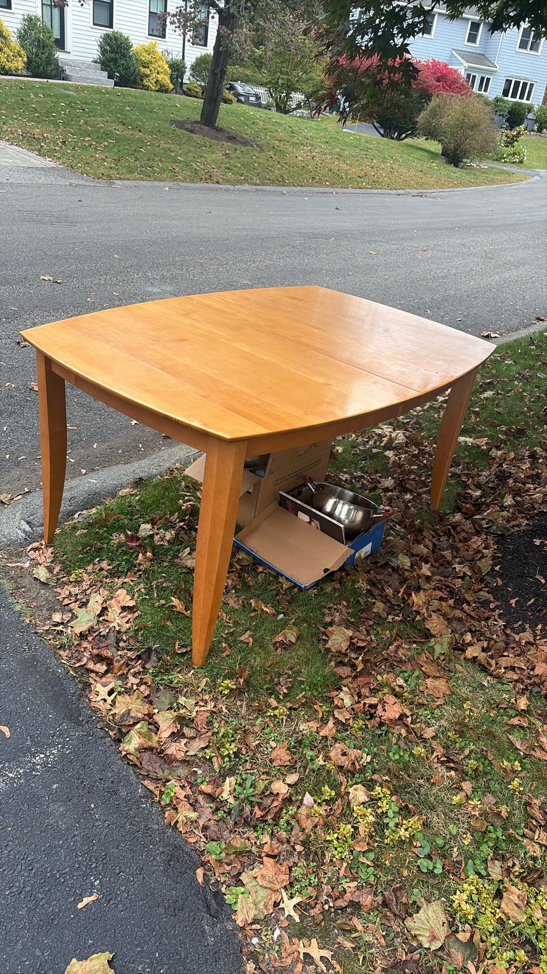 Kitchen table with Leaf And four chairs decent condition redoing kitchen. Don’t need it anymore.