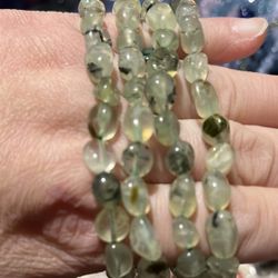 Pebble Prehnite Bracelet 