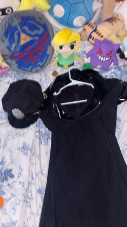 Cute black cop Halloween costume with hat