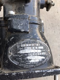 (2) Stromberg carburetors for airplane