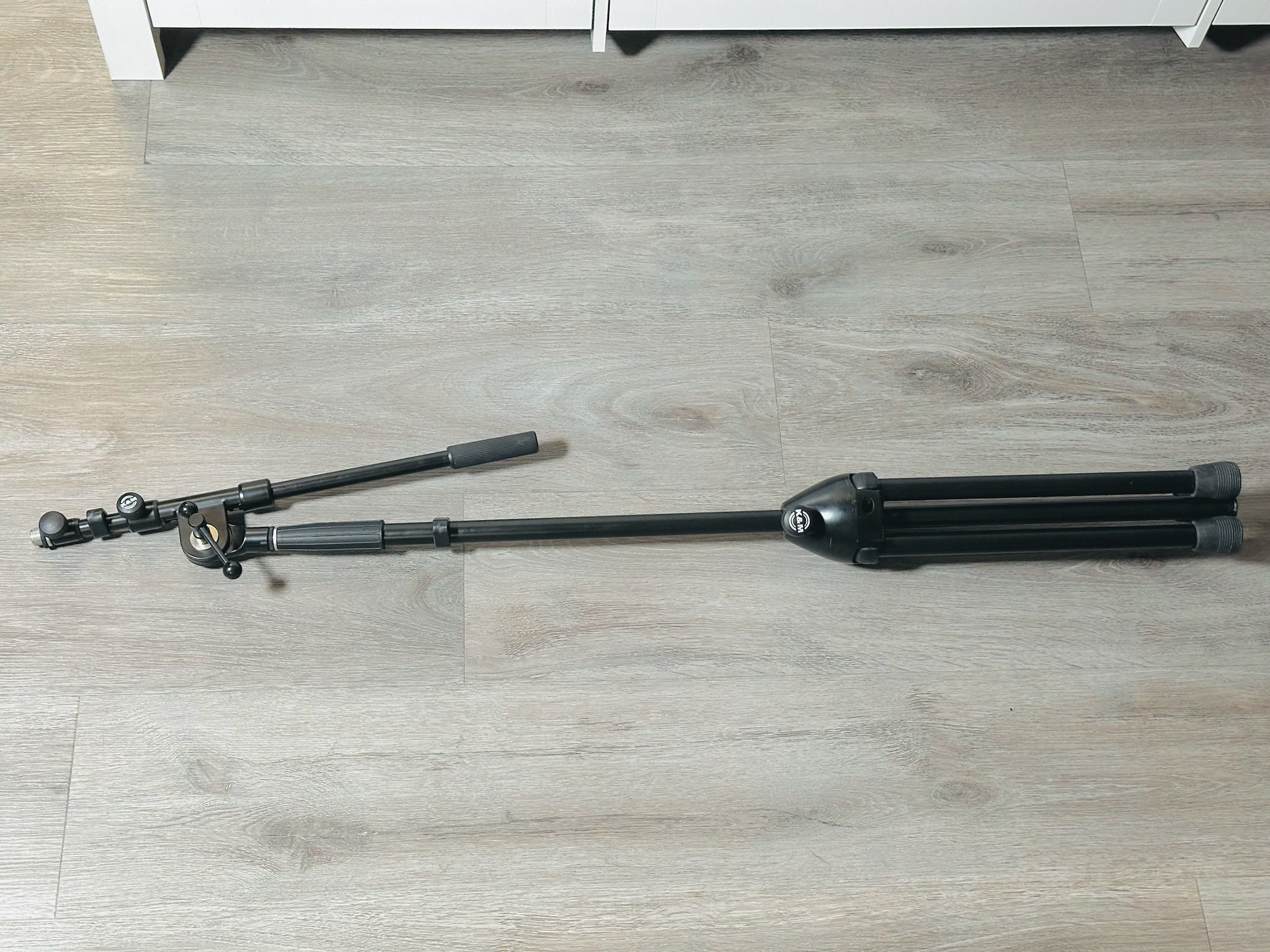 K&M 210/9B Heavy-Duty Tripod Microphone Boom Stand